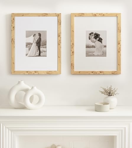 Kate and Laurel Burlock Transitional Faux Burlwood Picture Frame - Product Imagery
