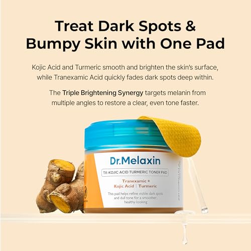 n TX Kojic Acid Turmeric Toner Pads with Tranexamic Acid, - Product Imagery