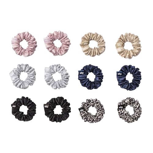 Slip Silk Minnie Scrunchies, Classic Colors - Set of 6 | Gentle - Product Imagery