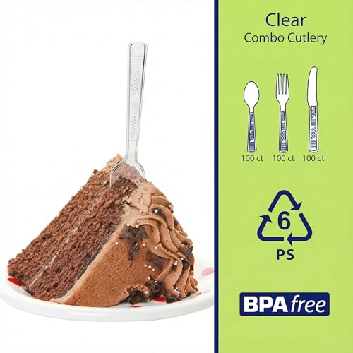 Party Dimensions 300 Count Plastic Cutlery Combo Box, Disposable - Product Imagery