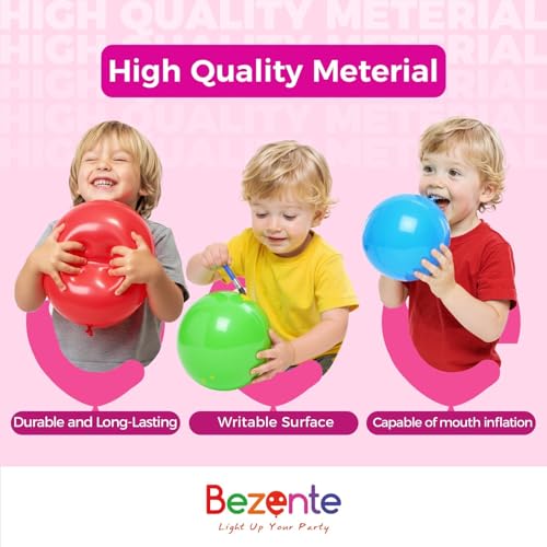 Assorted Latex Rainbow Balloons 100 Pack 12 inch - Product Imagery