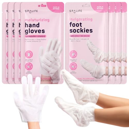 SpaLife Moisturizing Hand Gloves & Foot Mask Socks | Korean - Product Imagery