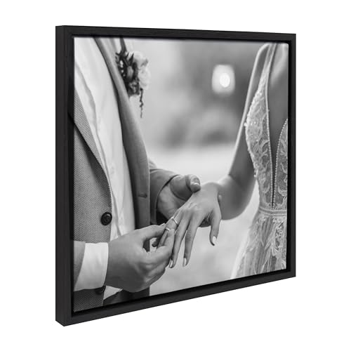Kate and Laurel Custom Printed Framed Canvas Wall Art, 22x22 - Product Imagery