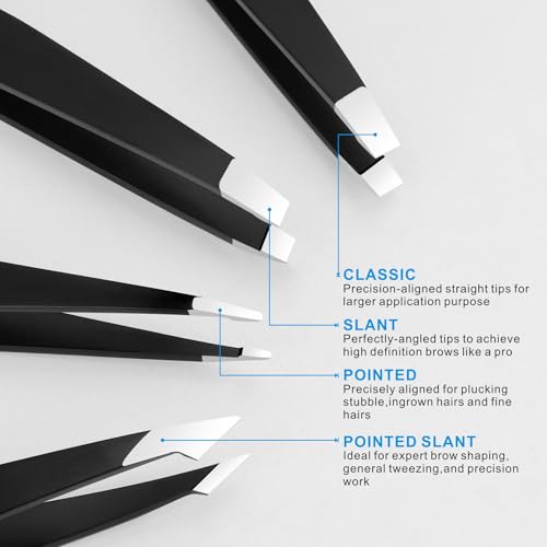 Pefei Tweezers Set - Professional Stainless Steel Tweezers for - Product Imagery