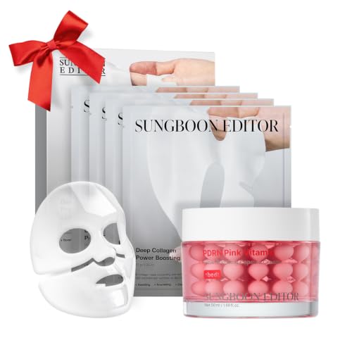 SUNGBOON EDITOR Pink Glow Duo Set, Boosting Mask 4 Count + PDRN Capsul - View 1