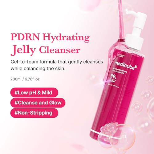 medicube PDRN Jelly to Foam Cleanser - Gentle Low pH Hydrating - Product Imagery