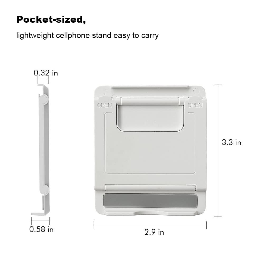 Kemoxan 2 Pack Portable Cell Phone Stand Holder for Desk, Foldable Pocket-Sized - Kemoxan Official Product View 5