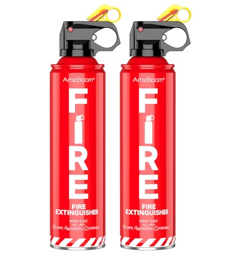 AmzBoom 2-Pack Fire Extinguisher for Home, Kitchen, Car, and Gril by AmzBoom - Angle View 1