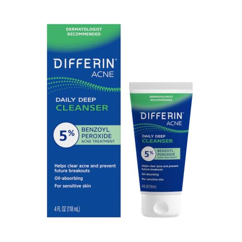 Differin Acne Face Wash, 5% Benzoyl Peroxide Daily Cleanser - Differin Official Product View 1