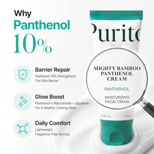 PURITO Panthenol 10% Cream for Sensitive Skin, 3.38 fl.oz - Product Imagery