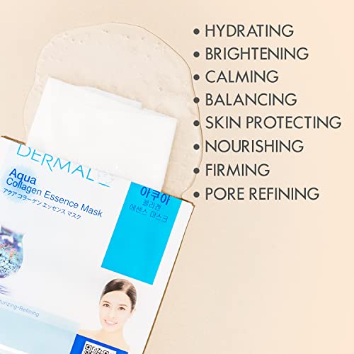 DERMAL 32 Collagen Korean Essence Sheet Mask Variety Pack, A+B - Product Imagery