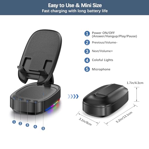 Cell Phone Stand with Wireless Bluetooth Speaker, Unique Gifts - Product Imagery