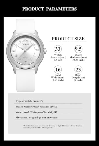 Waterproof Women's Nursing Wrist Watch, Easy Read Dial, Rubber - Product Imagery