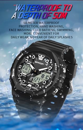 Gosasa Unisex 5ATM Water Resistant Tactical Analog-Digital - Product Imagery