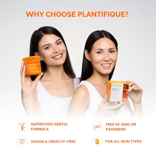 PLANTIFIQUE Kojic Acid & Turmeric Cleansing Pads for Dark Spots, - Product Imagery