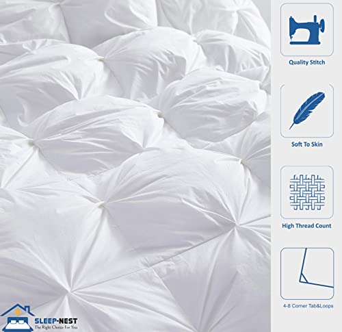 SLEEP-NEST Oversized King Comforter 132 x 120 Inch Hotel Luxury - Product Imagery