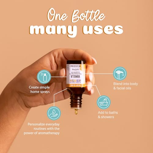 Aura Cacia Essential Oil, Uplifting Vanilla, 0.5 Fluid Ounce - Product Imagery