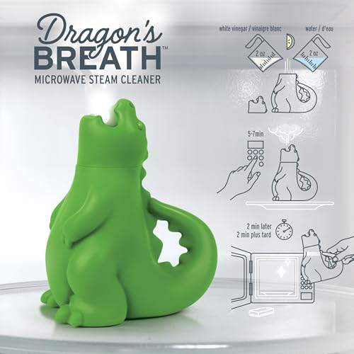 Genuine Fred DRAGON'S BREATH Microwave Steam Cleaner, BPA-Free - Product Imagery