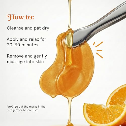 Vitamin C Eye Patches with Collagen and Snail Mucin, Aloe Vera - Product Imagery