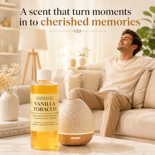 4 Fl Oz Vanilla Tobacco Fragrance Oil for Men - Product Imagery