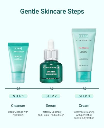BRING GREEN TEA TREE CICA SET | Korean Skin Care Kit for Acne-... - Product Imagery