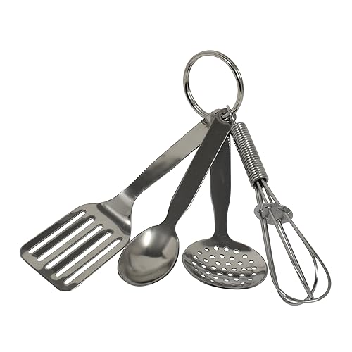 R&M International Mini 3.5" Kitchen Tool Set with Keychain, - Product Imagery