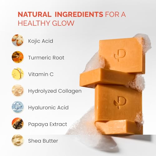 PLANTIFIQUE Kojic Acid and Turmeric Soap for Dark Spots, Lab - Product Imagery