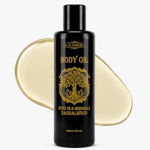 Sandalwood Body Oil for Men Women Post Shave 6 76 Fl Oz - Alicemera Official Imagery - 1