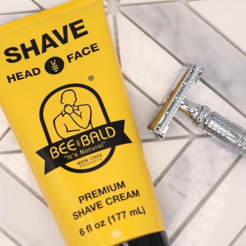 Bee Bald SHAVE Premium Shaving Cream for Men, Bald Head & Face, - Product Imagery