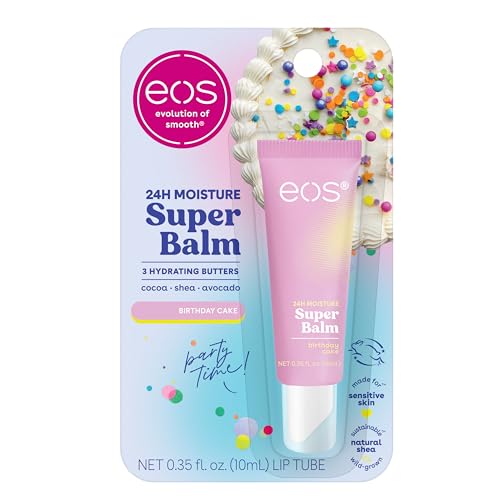 eos 24H Moisture Super Balm- Birthday Cake, Shea Butter 0.35 fl - Product Imagery