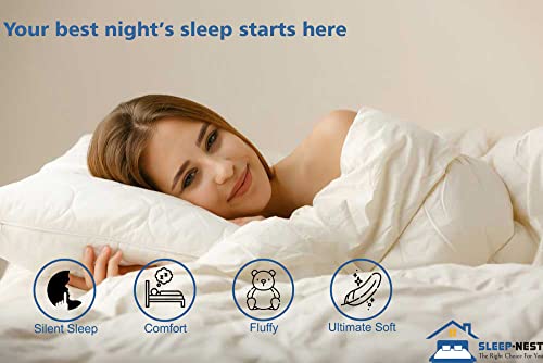 SLEEP-NEST Oversized King Comforter 132 x 120 Inch Hotel Luxury - Product Imagery