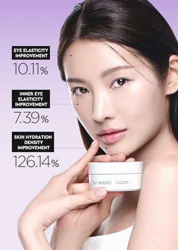 bewants Under Eye Patches for Puffy Eyes, Korean Under Eye Mask with Vegan Collagen and Hyaluronic Acid, Patches for Dark Circles and Cooling, 60 pieces