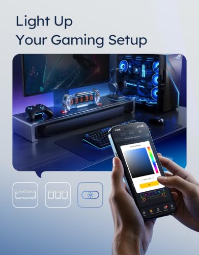 Divoom Times Gate - Cyberpunk Gaming Setup Digital Alarm Clock, - Product Imagery
