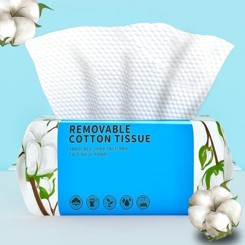 Disposable Face Towel 100 Count, Soft Cotton Clean Skin Face - Product Imagery