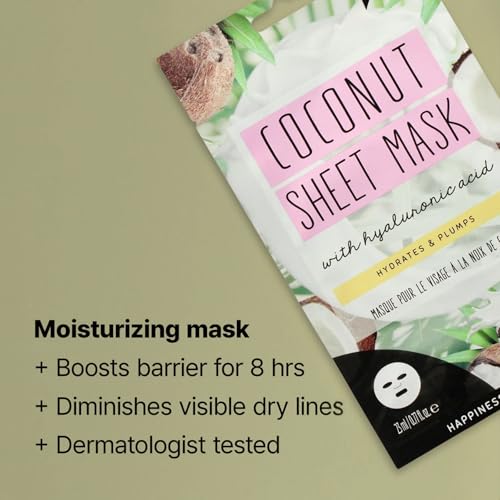 Oh K! Sheet Mask - Coconut - Moisturizing Face Mask - Hydrating - Product Imagery