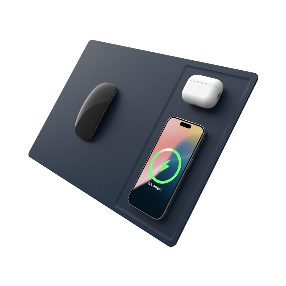 POUT H3 PRO Dual Qi Wireless Charging Mouse Pad Dual Fast - POUT Official Imagery - 2