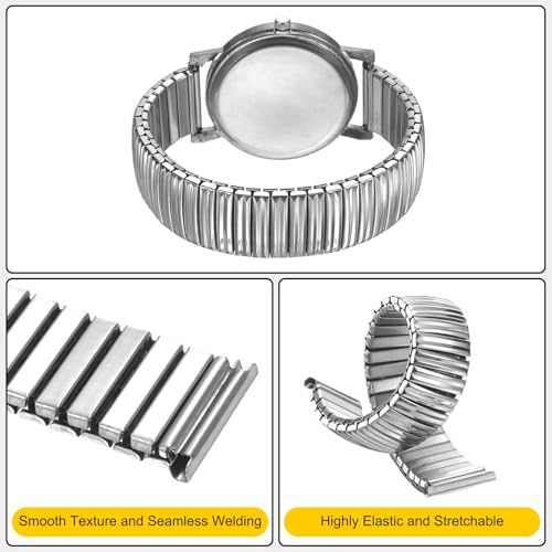 HARFINGTON Expansion Watch Bands Stainless Steel with Spring - Product Imagery