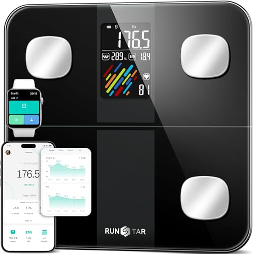 RunStar Smart Scale for Body Weight, High Accuracy Digital Bathroom Sc - View 1