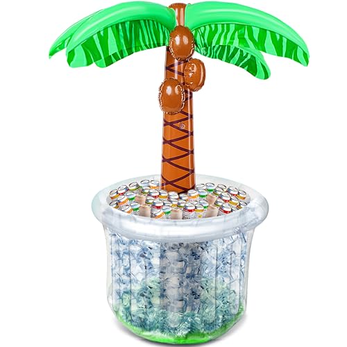 JOYIN 60" Inflatable Palm Tree Cooler, Beach Theme Decor, Pool - Product Imagery