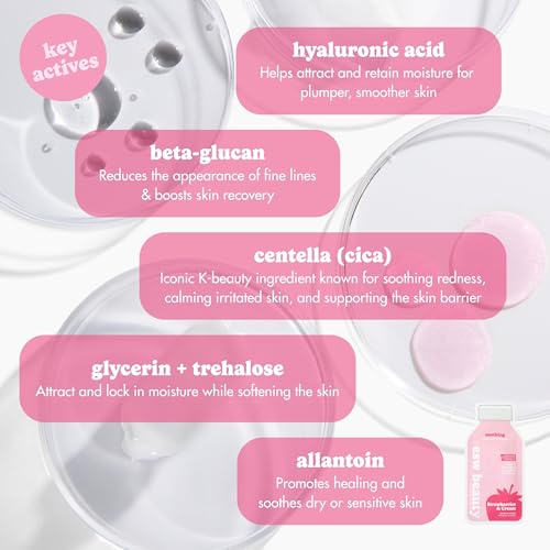 ESW Beauty Strawberries & Cream Soothing Face Mask, Korean Skin - Product Imagery