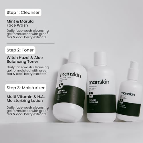 Natural Outcome Mens Skin Care Kit | Mens Facial Care Kit for - Product Imagery