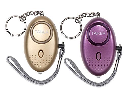 Personal Alarm for Women, 2Pcs 140dB Self Defense Keychain LED - Product Imagery