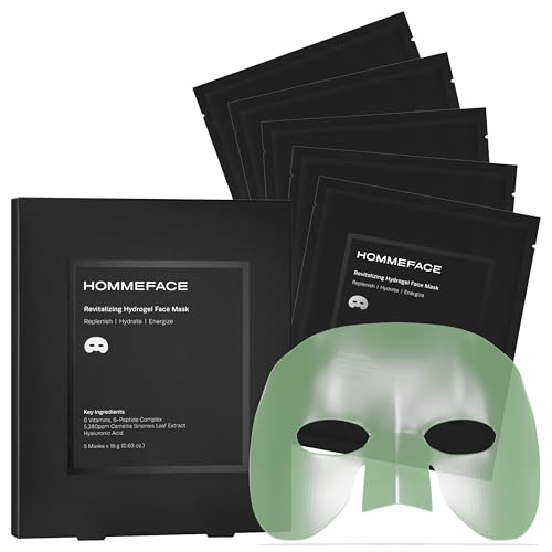 Men’s Revitalizing Hydrogel Face Sheet Mask Set, 5ct. - Product Imagery