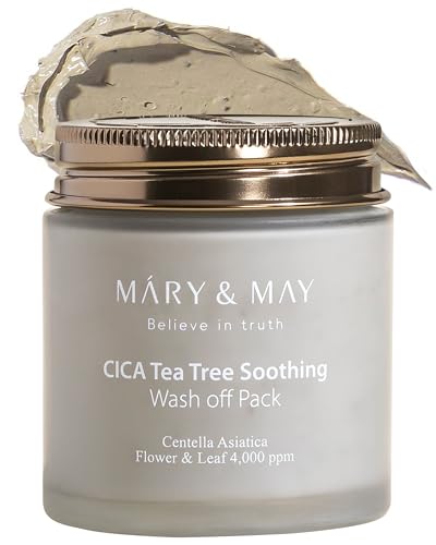 Mary&May Vegan Cica Tea Tree Wash-Off Clay Mask, 4.23 oz - Product Imagery