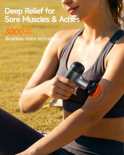 Mini Massage Gun Deep Tissue with Heat, FSA Eligible Massager - Product Imagery