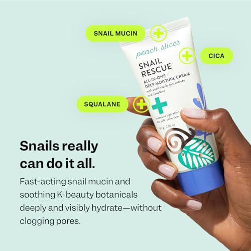 Peach Slices - Snail Rescue All-in-One Deep Moisture Cream (2.82 - Product Imagery
