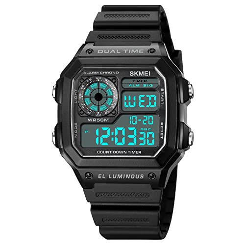 Mens Digital Watch Waterproof Watches for Women Men's Wristwatch - Product Imagery