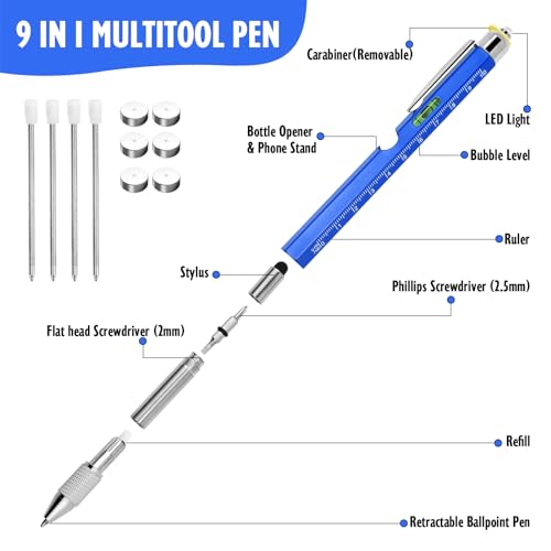 Cool 9-In-1 Multi Tool Tech Pen Gadgets For Men, Personalized - Product Imagery