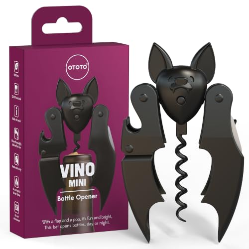 OTOTO Mini Vino Mini Wine Bottle Opener and Corkscrew - Travel - Product Imagery