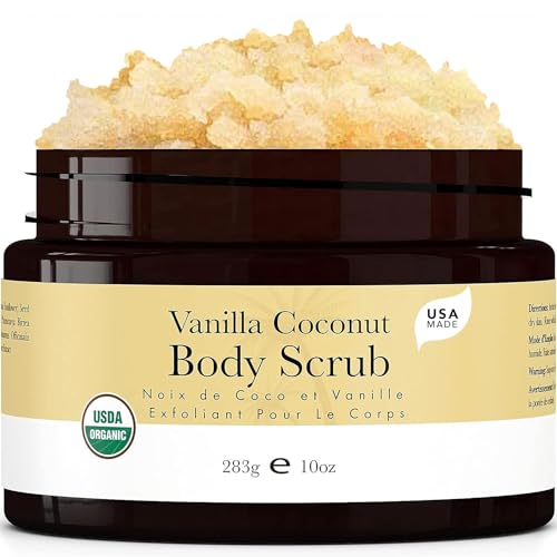 Beauty by Earth Organic Vanilla Coconut Body Scrub - USA Made Sugar Scrub - Beauty by Earth Official Product View 1